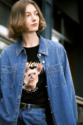Women's Rhinestone Denim Shirt
